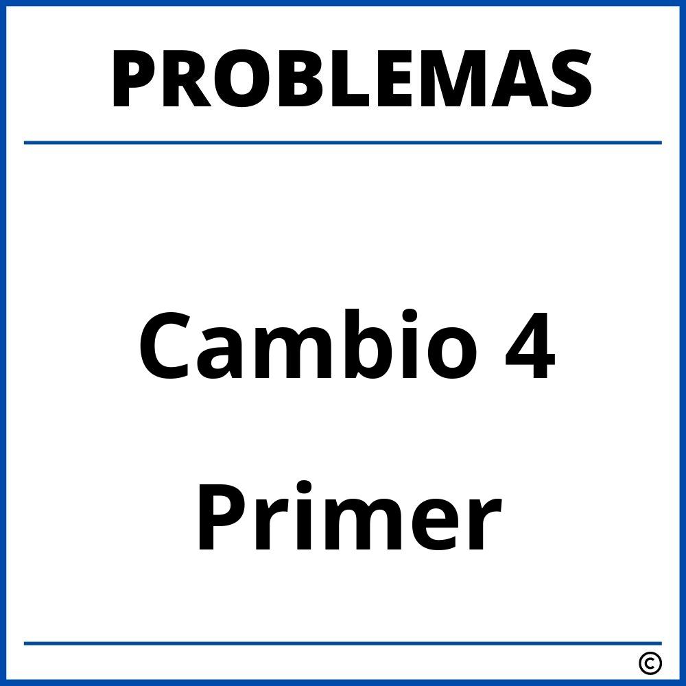 Problemas de Cambio 4 para Primer Grado de Primaria