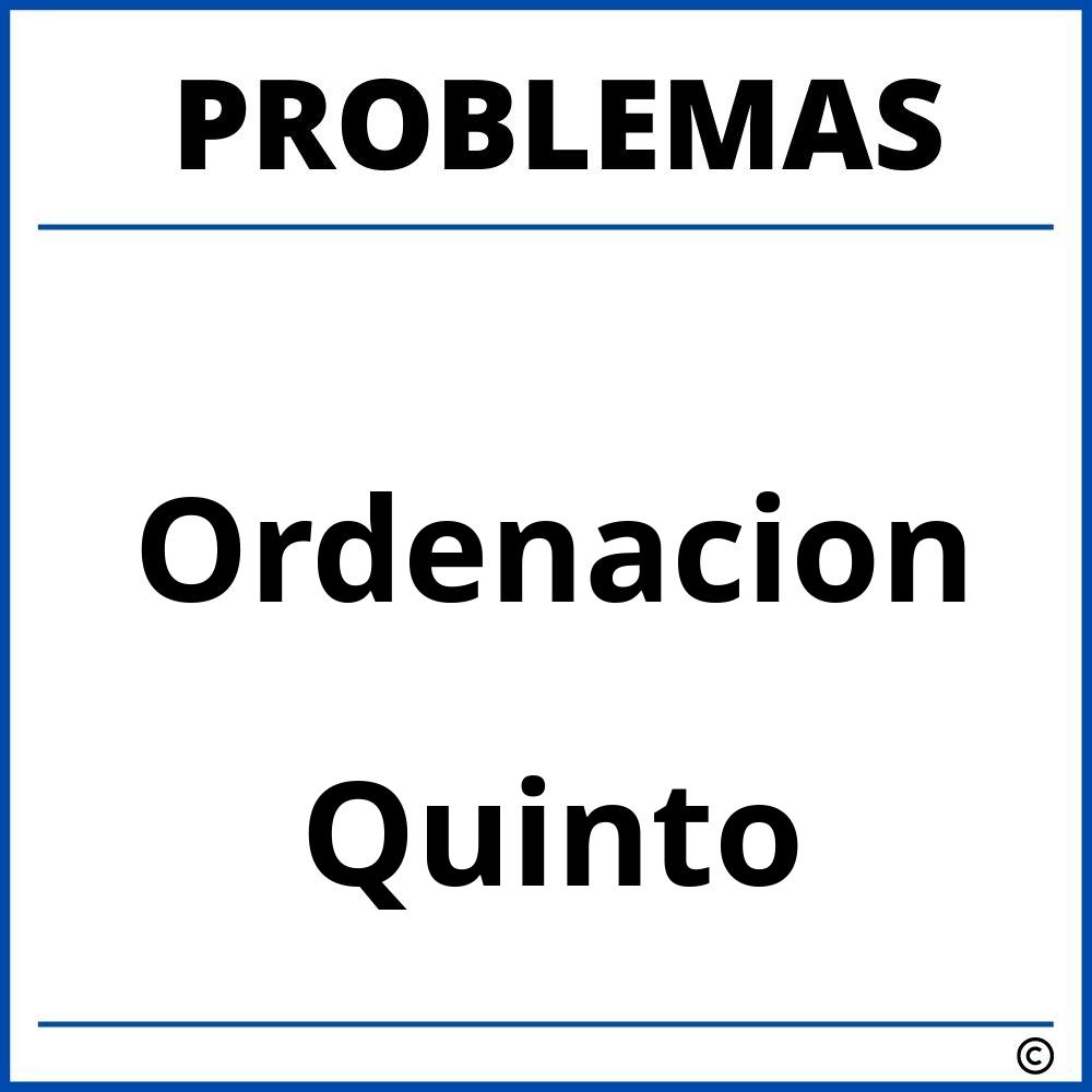 Problemas de Ordenacion para Quinto Grado de Primaria