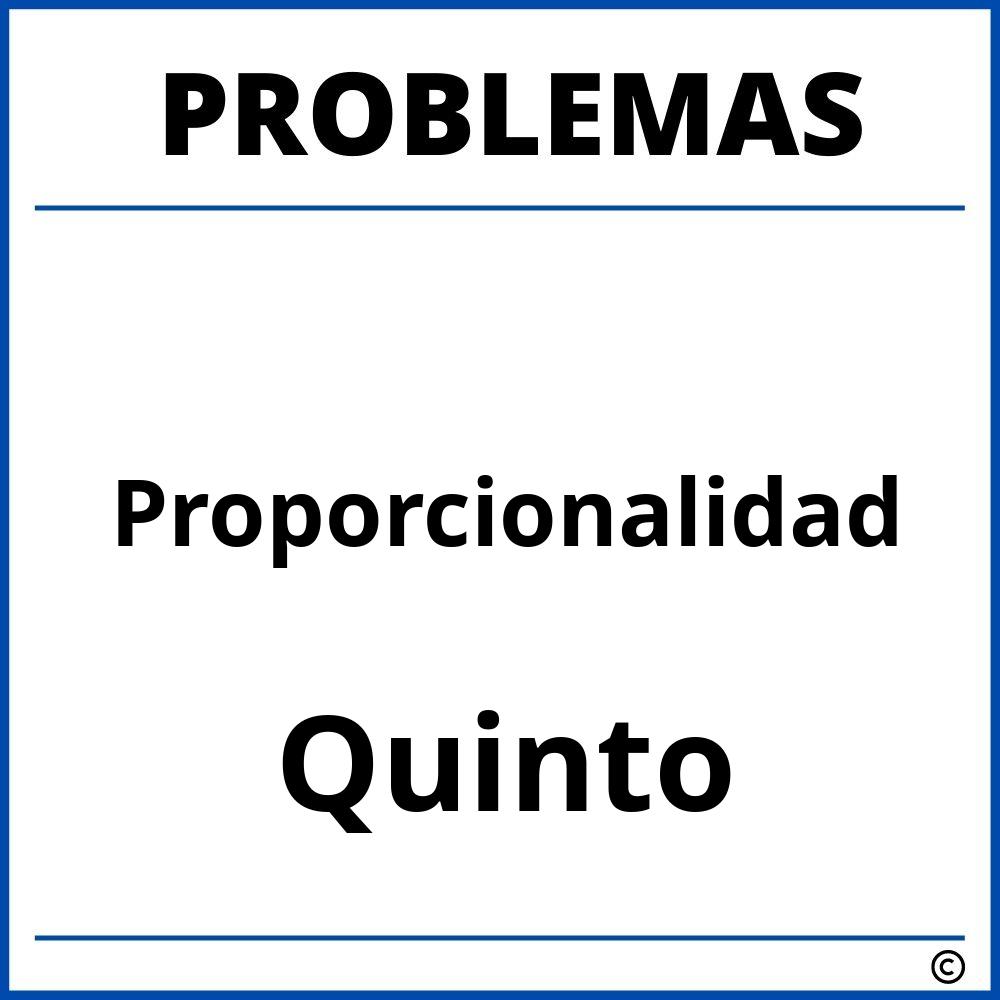 Problemas de Proporcionalidad para Quinto Grado de Primaria